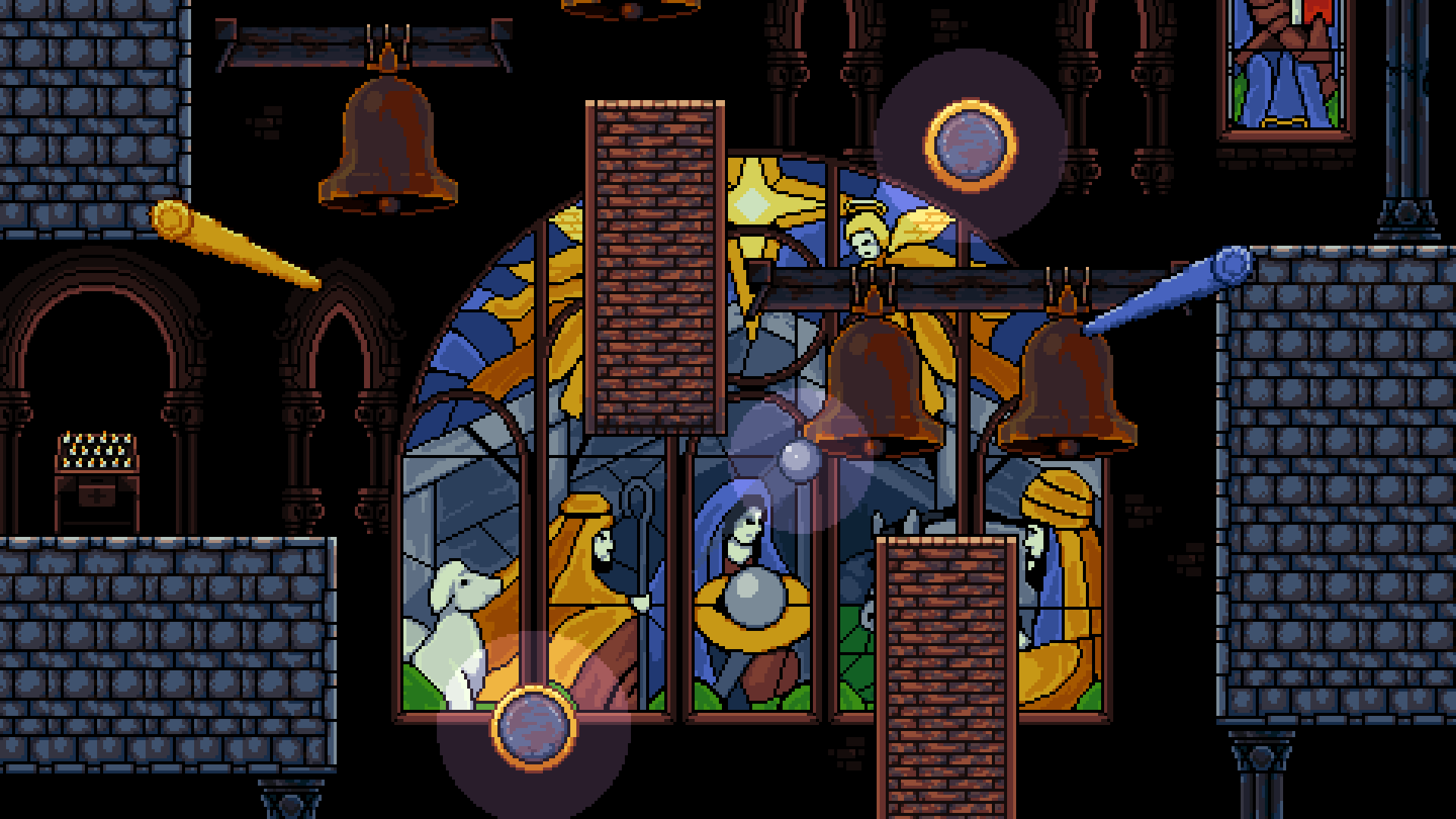 Fallosophy screenshot inside a cathedral-like space