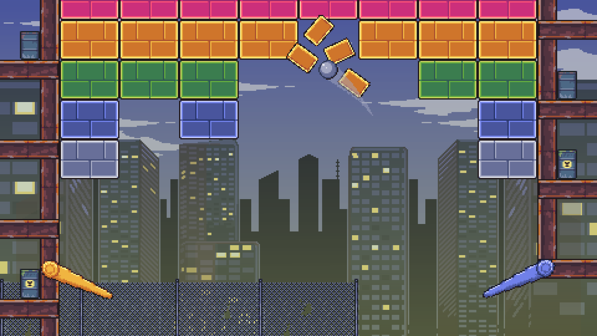 Fallosophy screenshot of a fragmented modern skyline